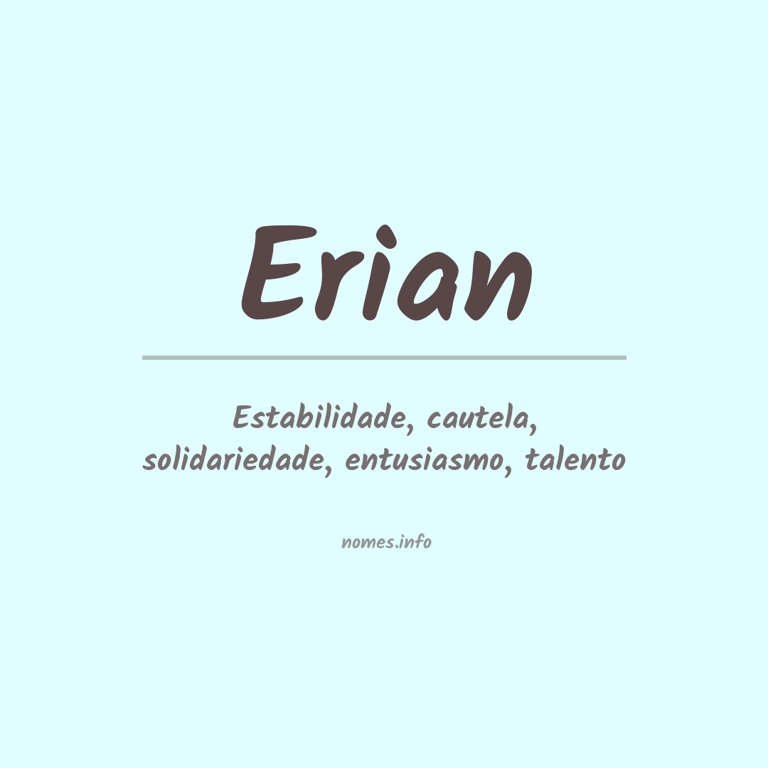 Significado do nome Erian