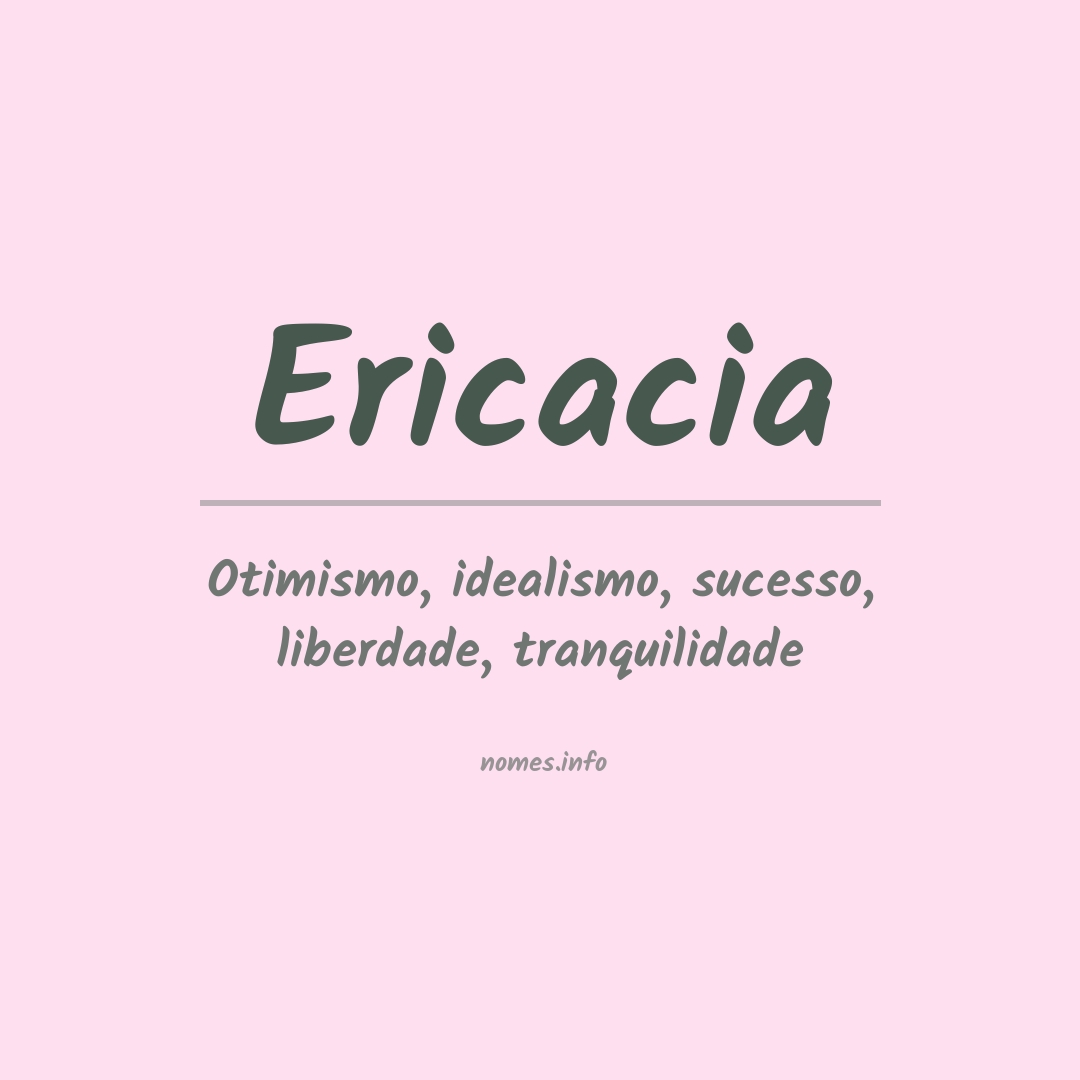 Significado do nome Ericacia