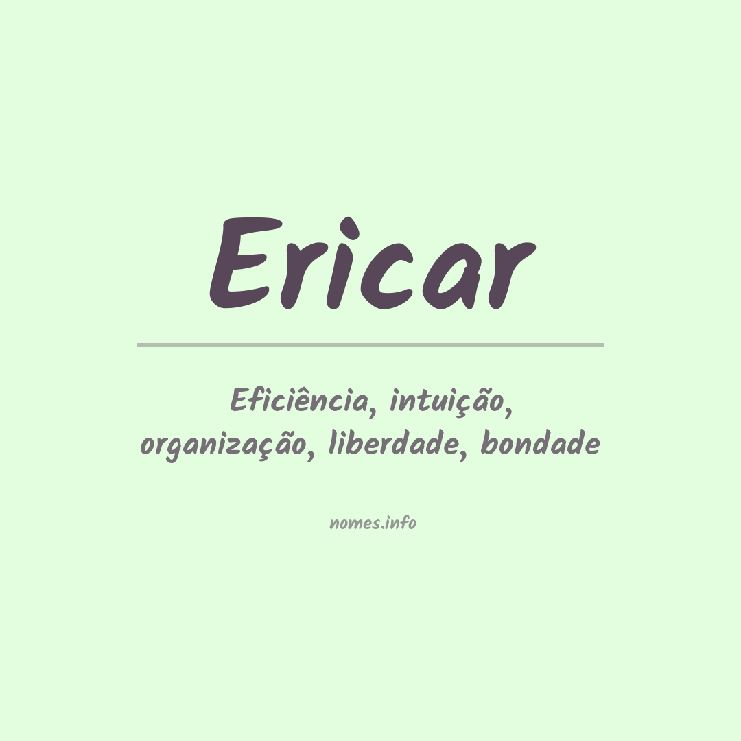 Significado do nome Ericar