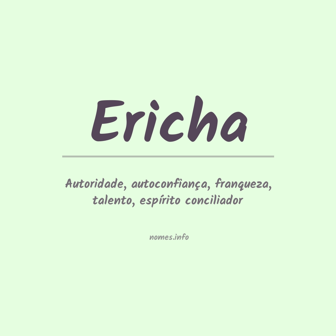 Significado do nome Ericha