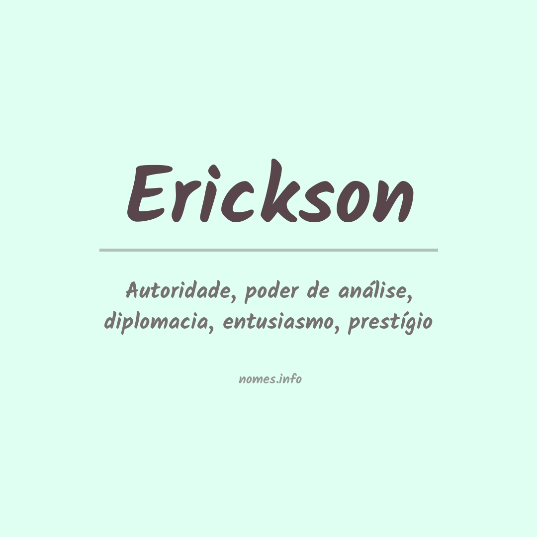 Significado do nome Erickson