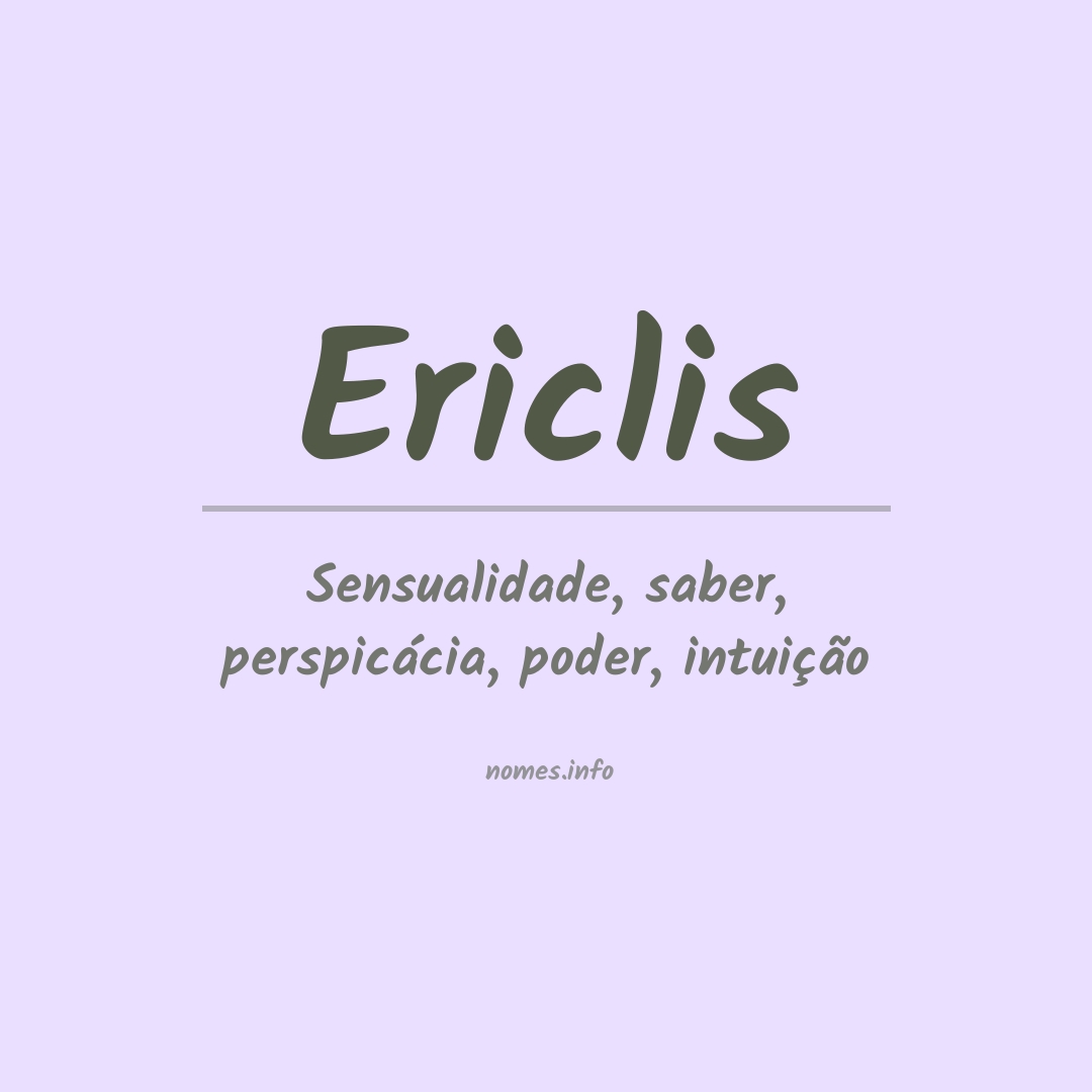 Significado do nome Ericlis