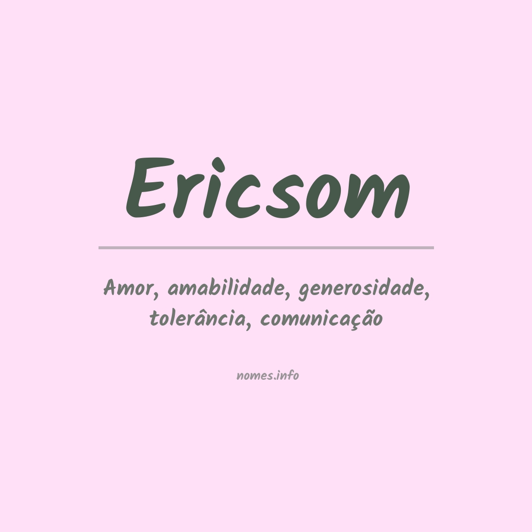 Significado do nome Ericsom