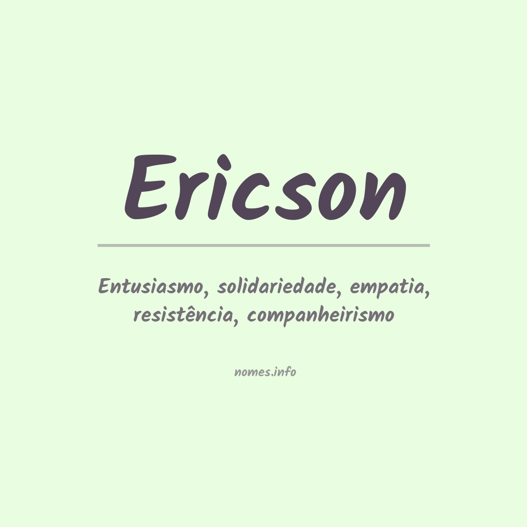 Significado do nome Ericson