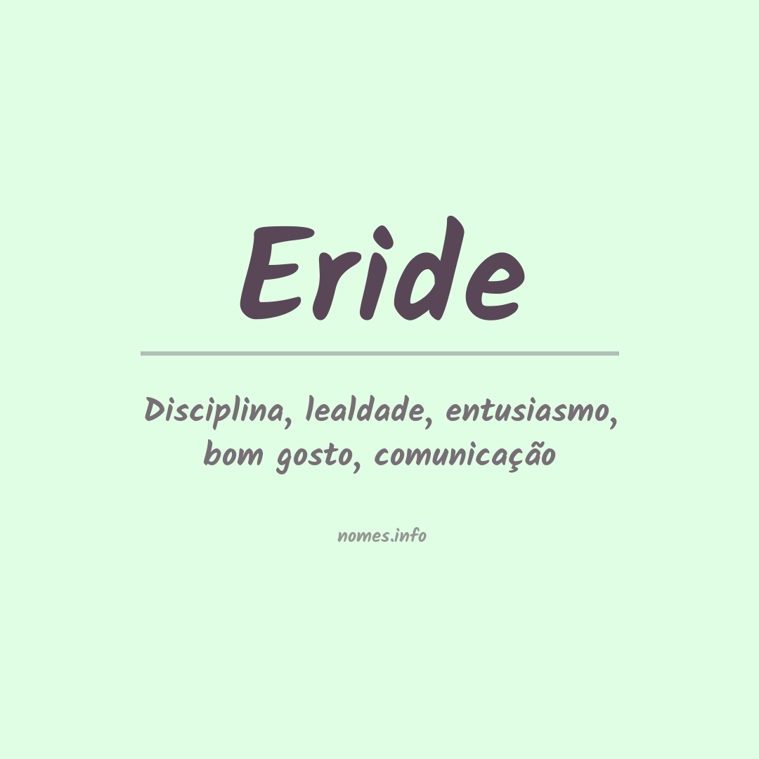 Significado do nome Eride