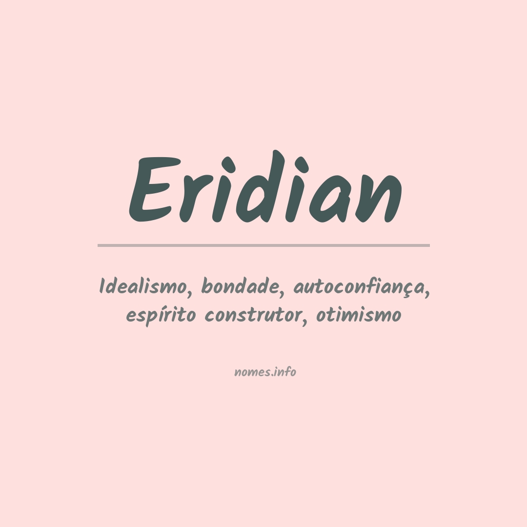 Significado do nome Eridian