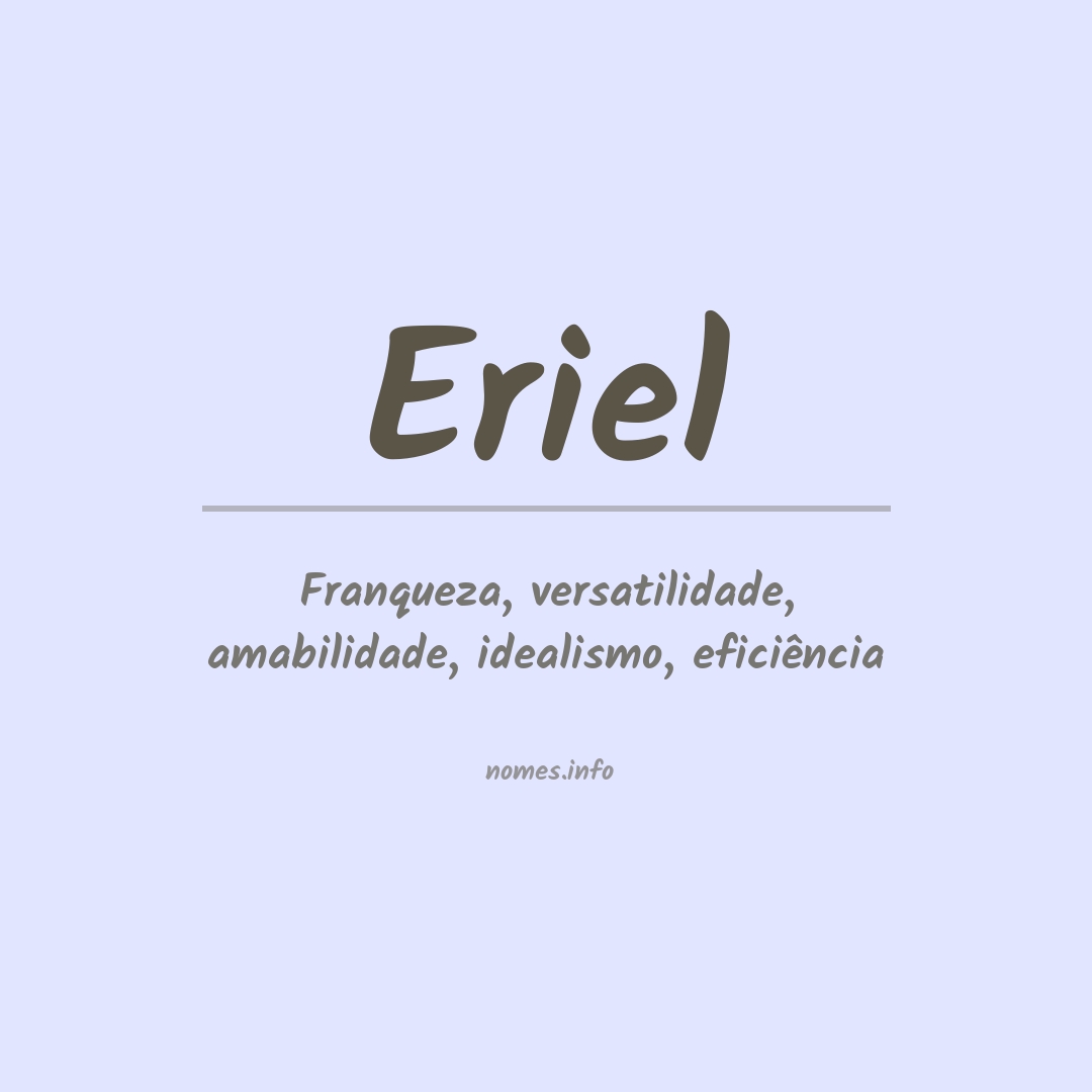 Significado do nome Eriel