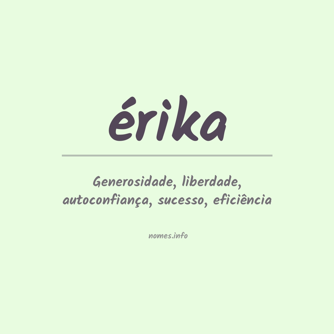 Significado do nome érika