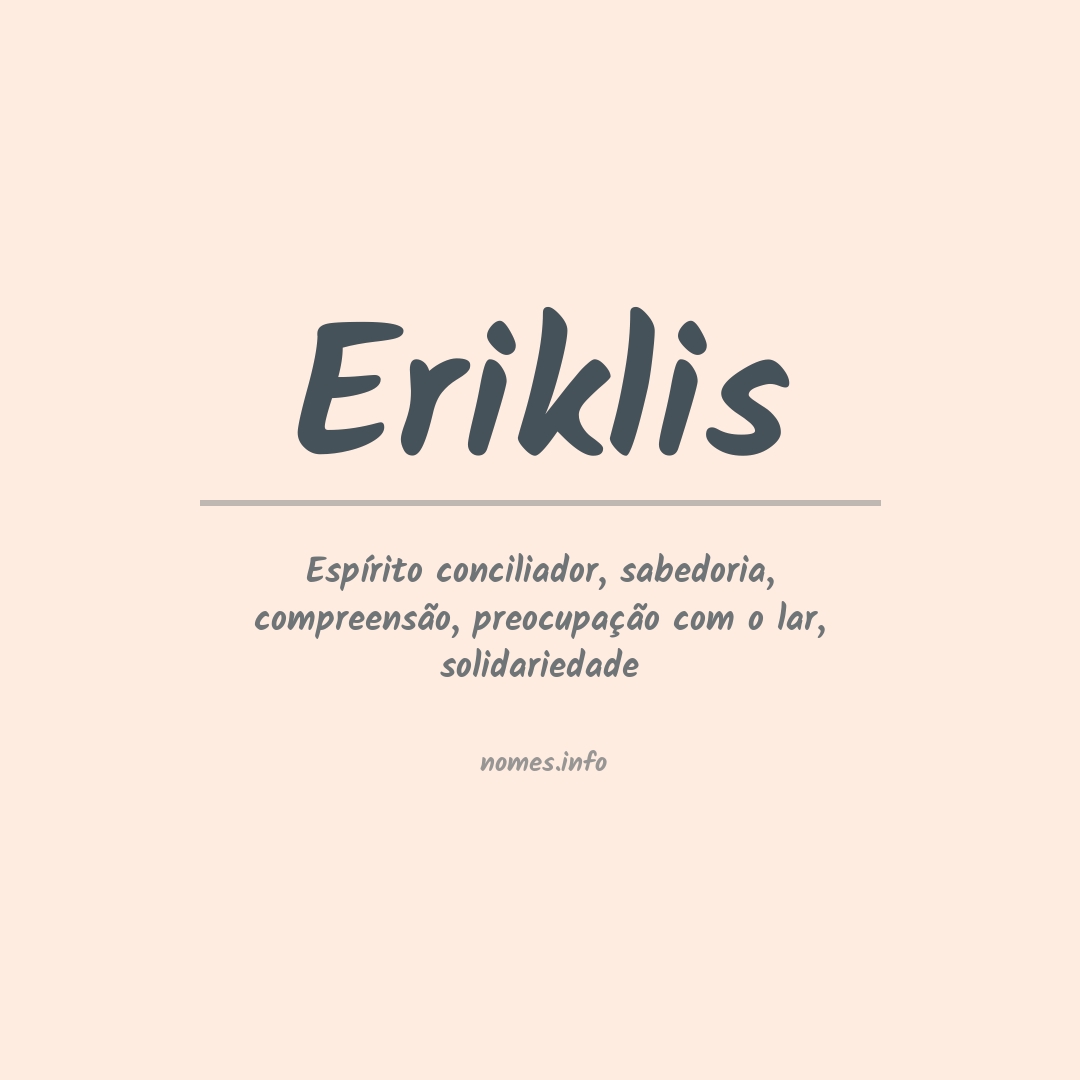 Significado do nome Eriklis