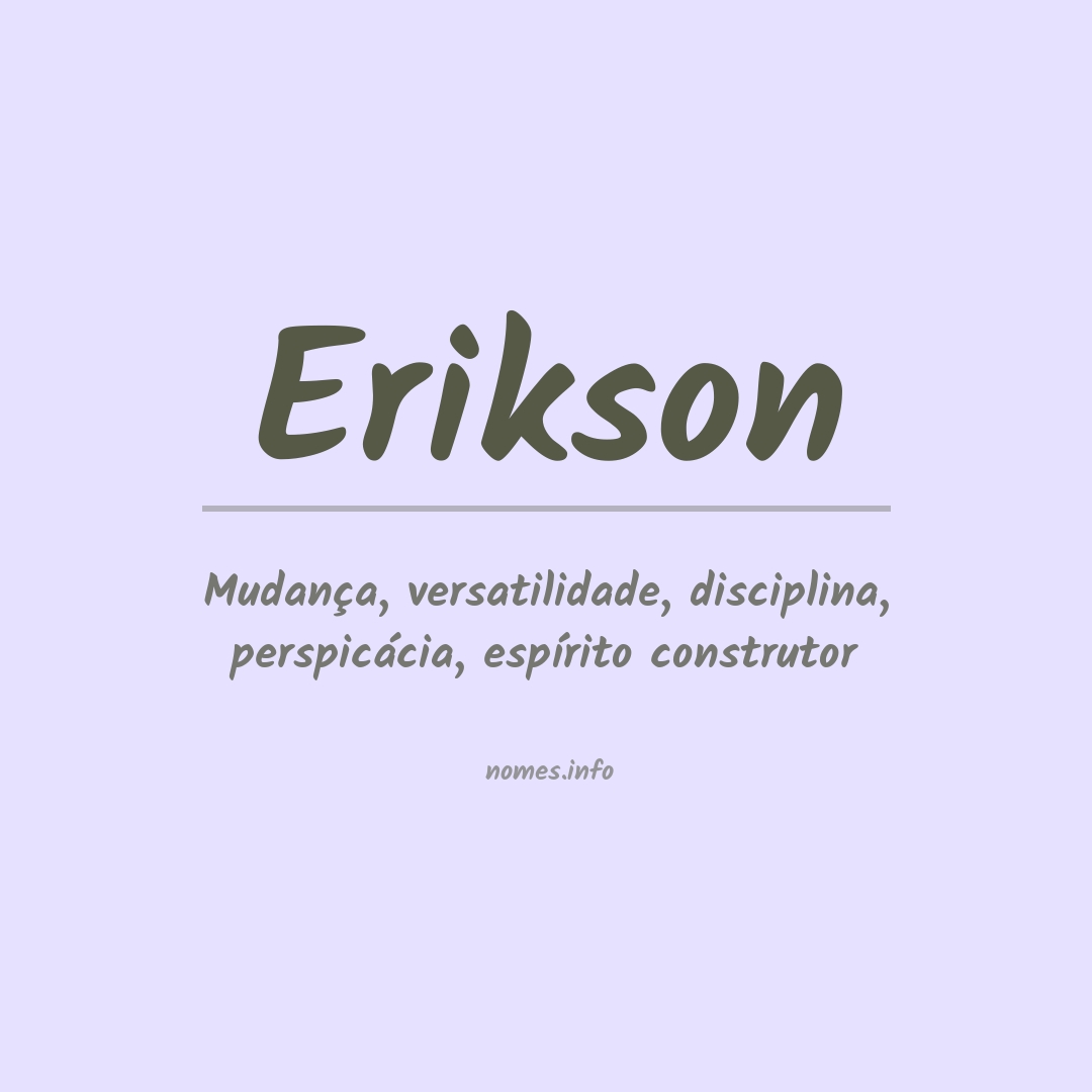 Significado do nome Erikson