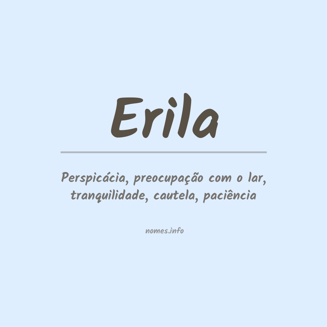 Significado do nome Erila