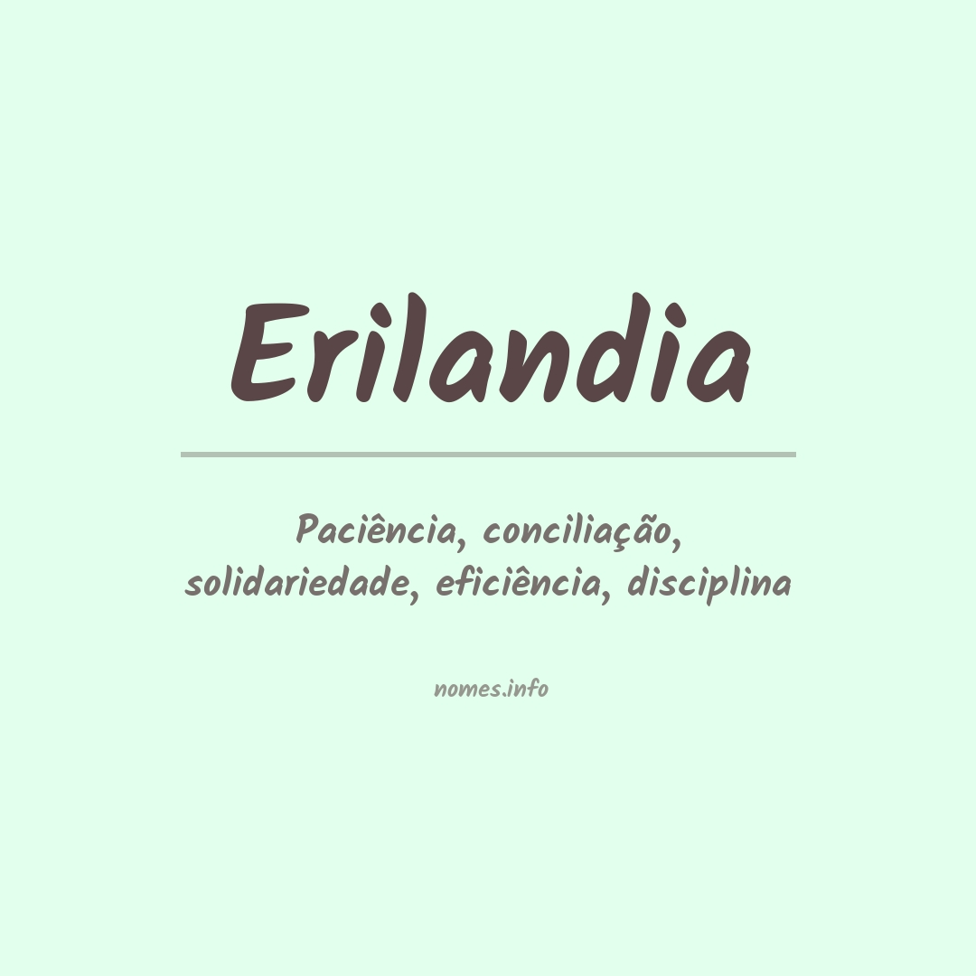 Significado do nome Erilandia