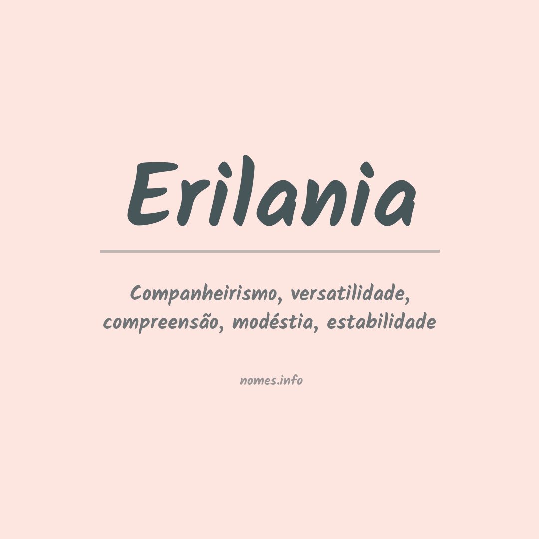 Significado do nome Erilania