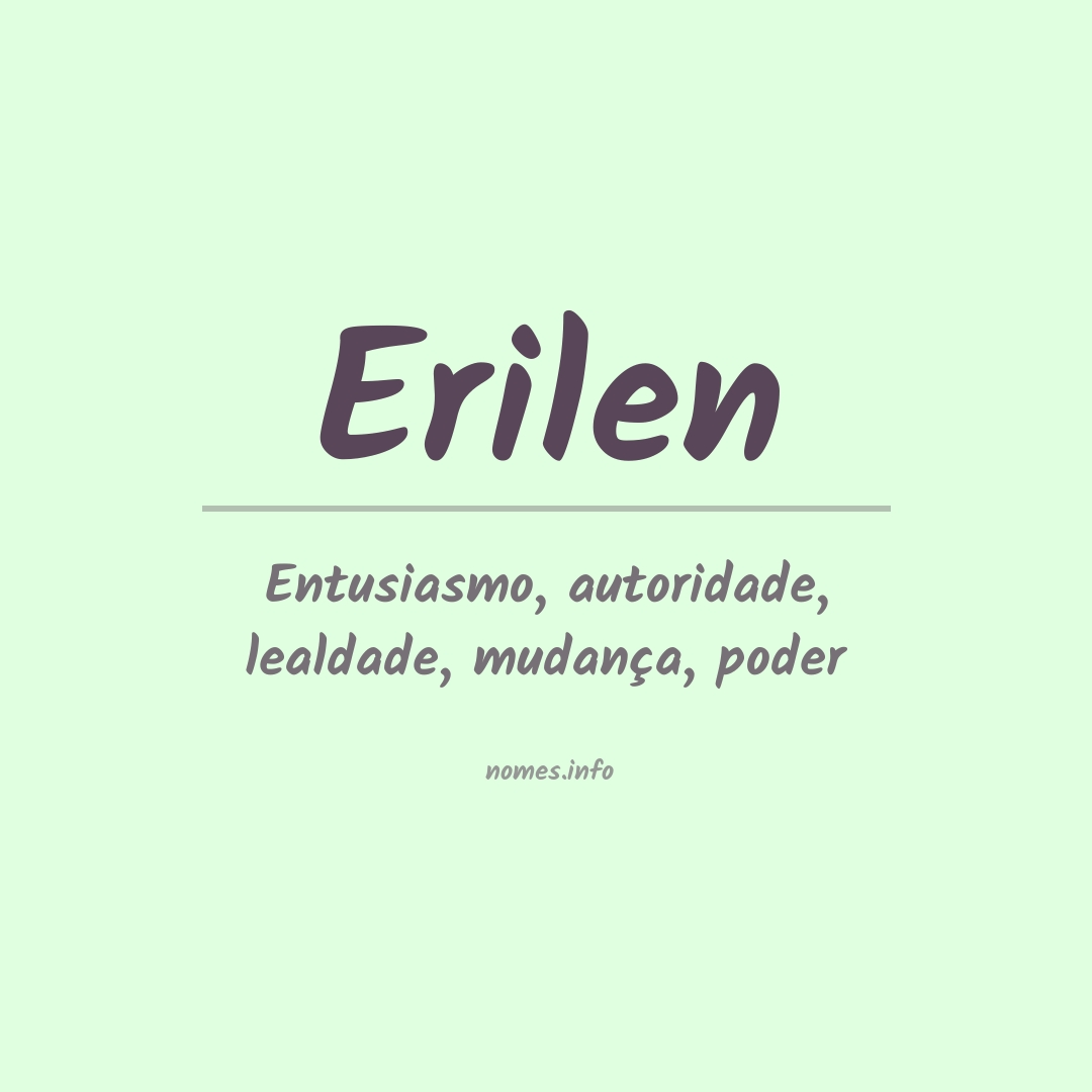 Significado do nome Erilen