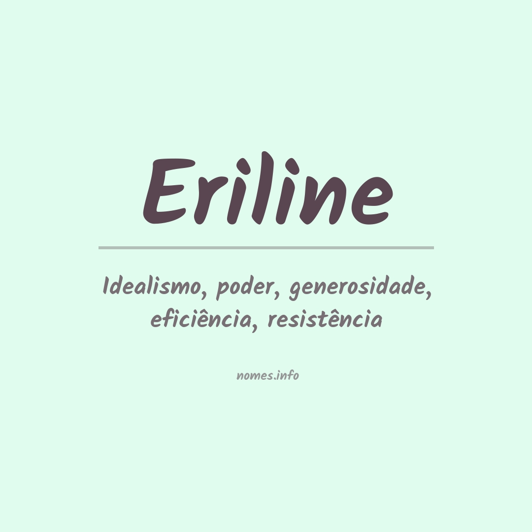 Significado do nome Eriline