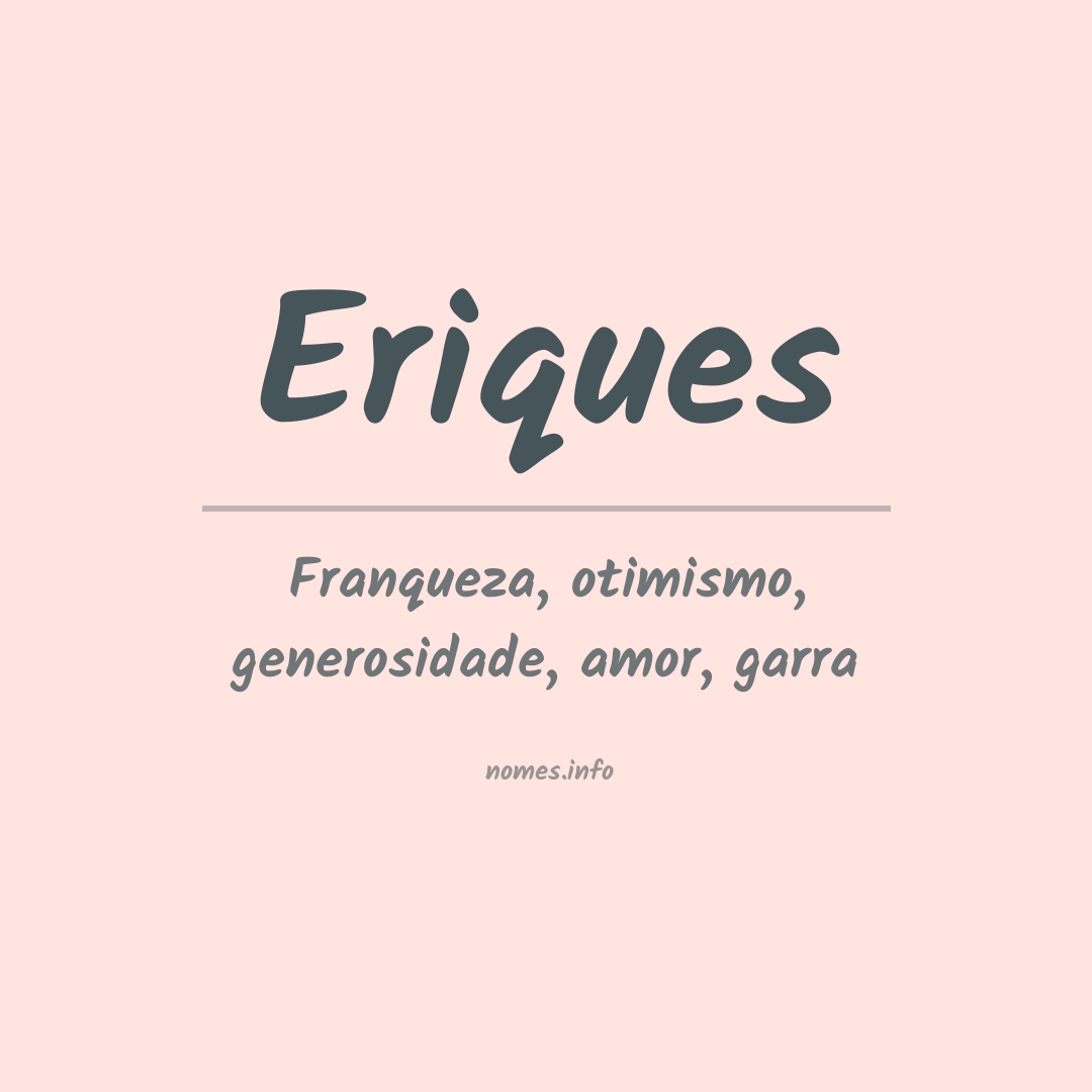 Significado do nome Eriques