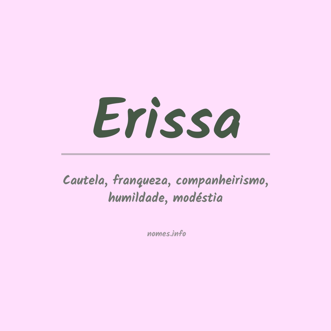 Significado do nome Erissa