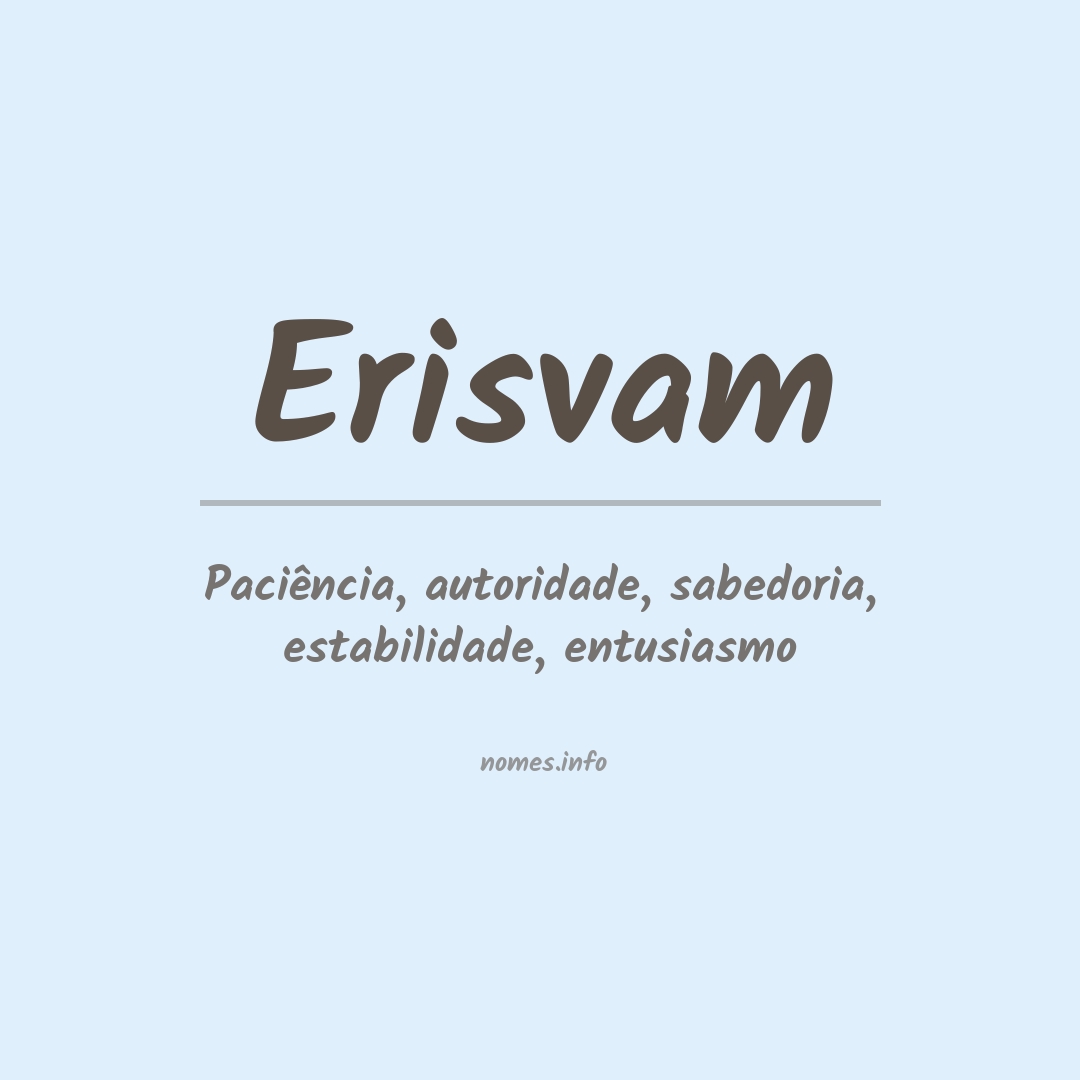 Significado do nome Erisvam