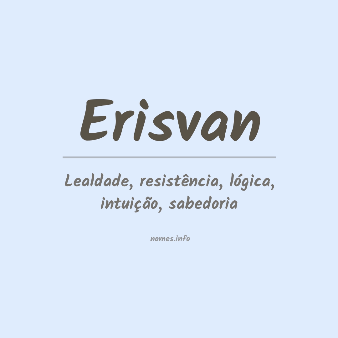 Significado do nome Erisvan