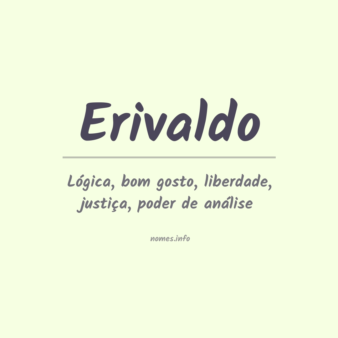 Significado do nome Erivaldo