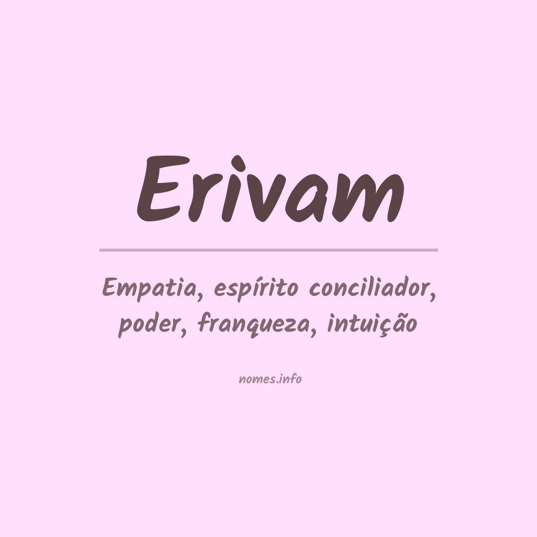 Significado do nome Erivam