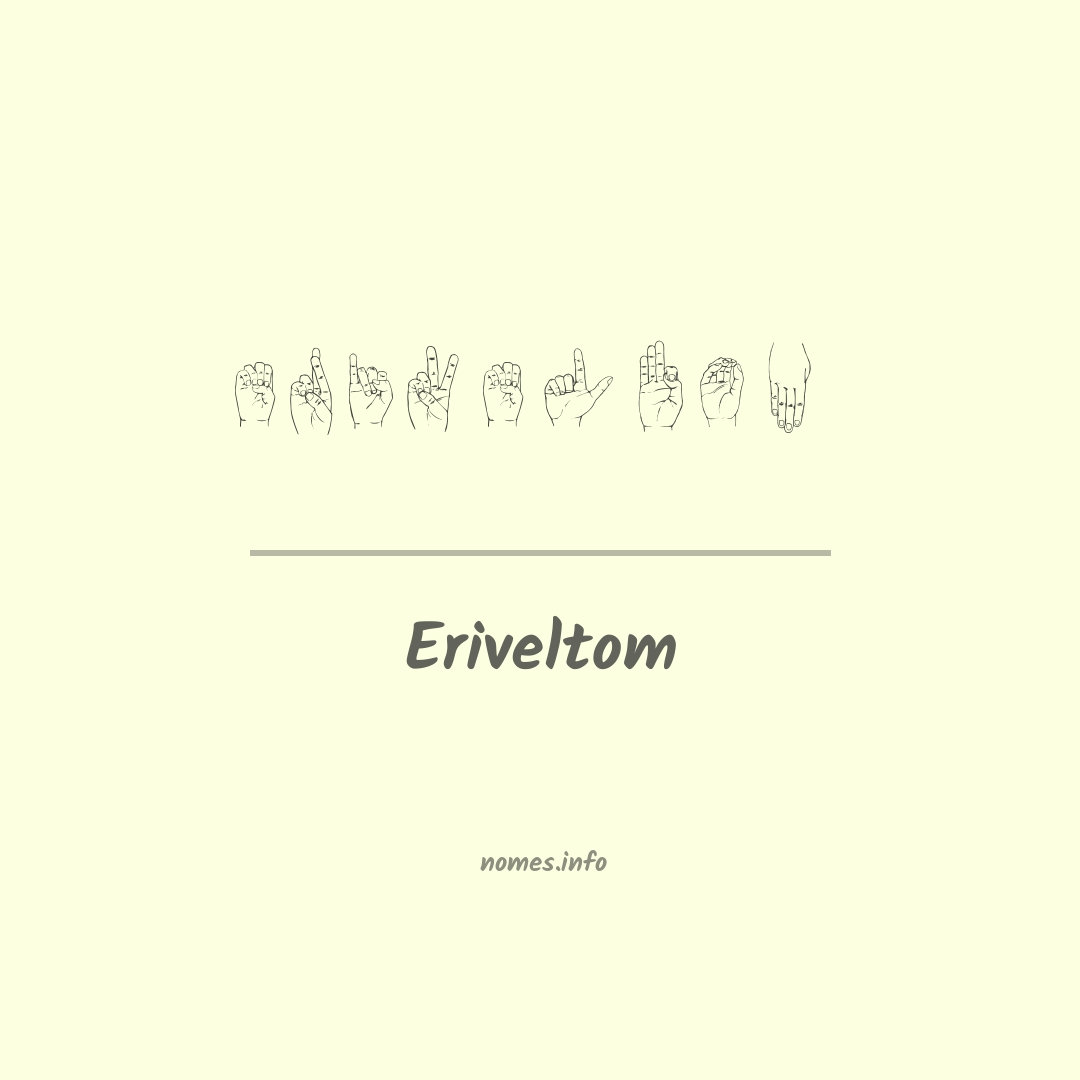 Eriveltom em Libras