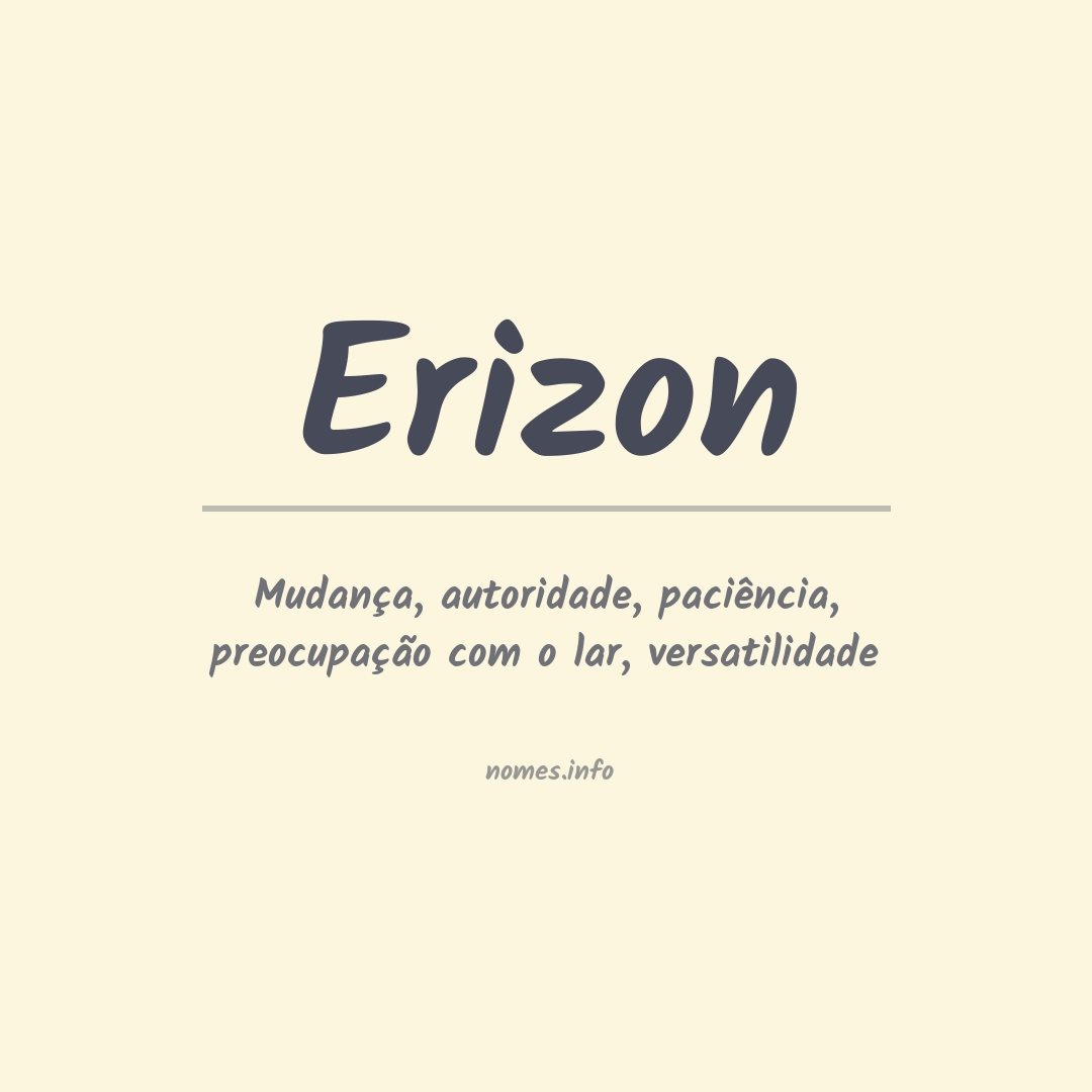 Significado do nome Erizon