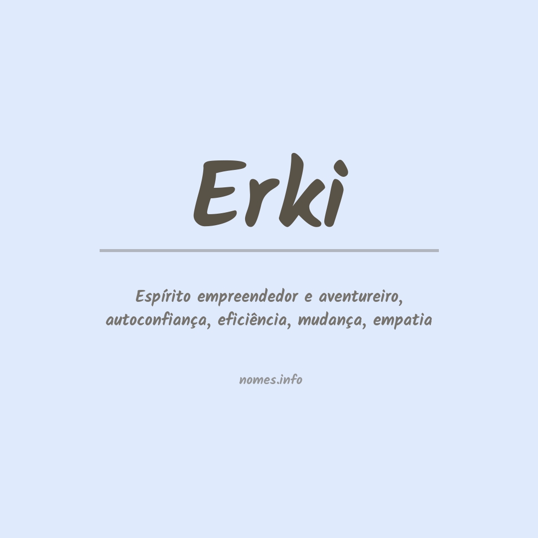 Significado do nome Erki