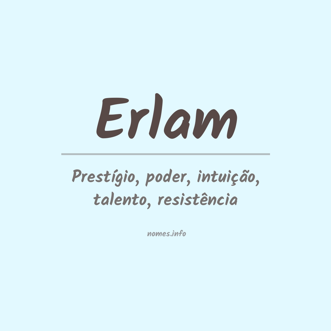 Significado do nome Erlam