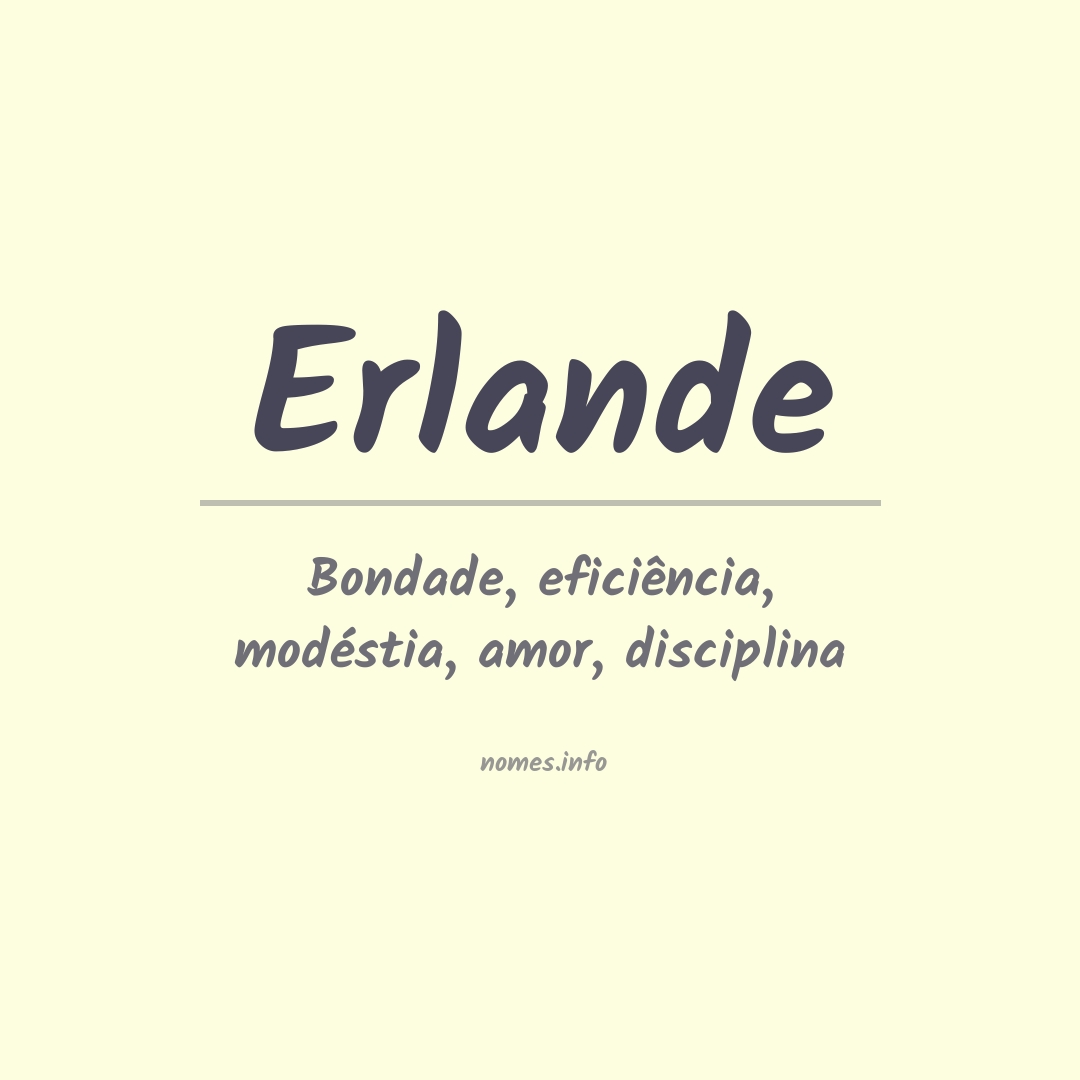 Significado do nome Erlande