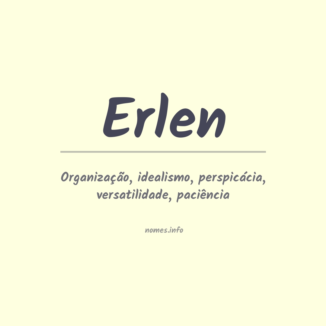 Significado do nome Erlen