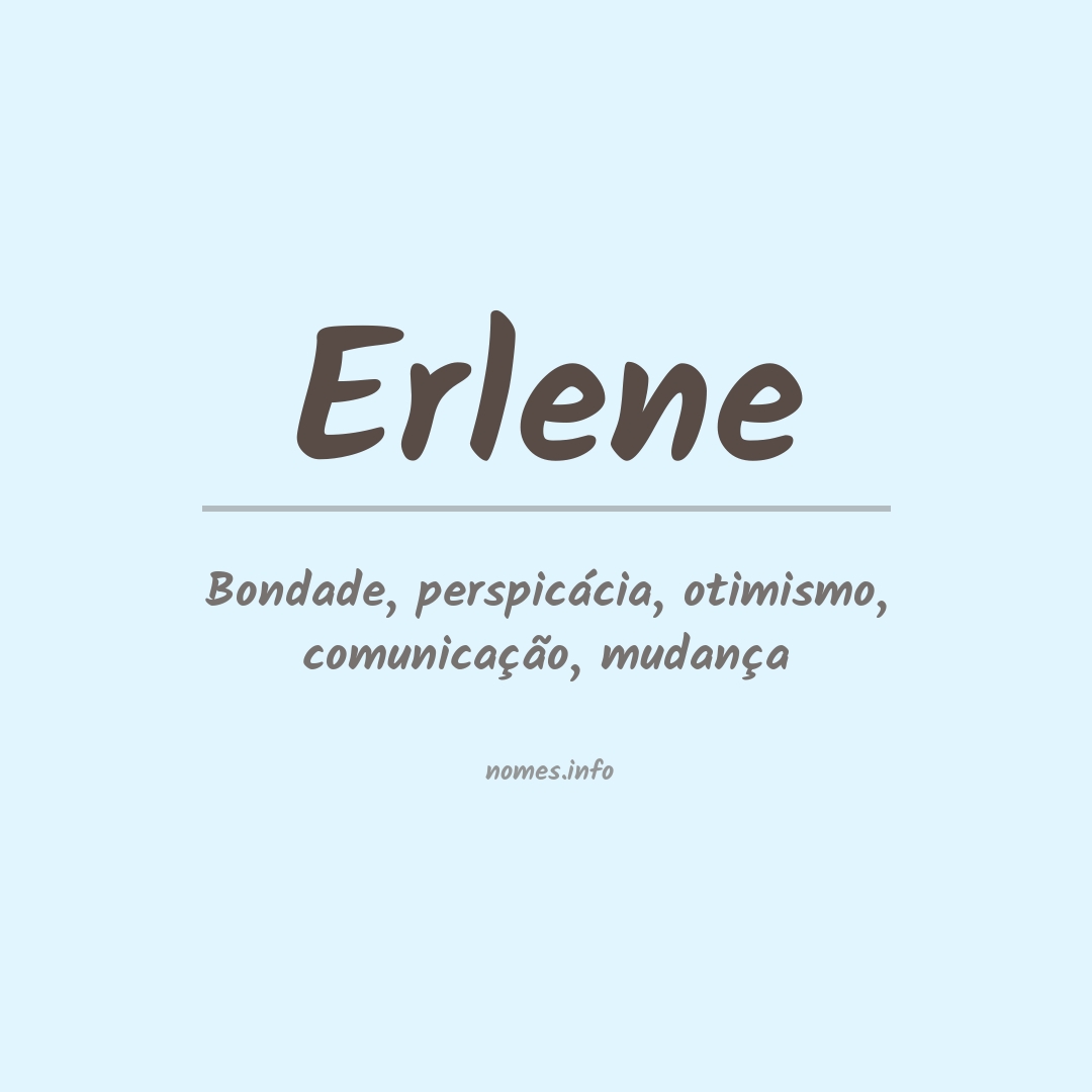 Significado do nome Erlene