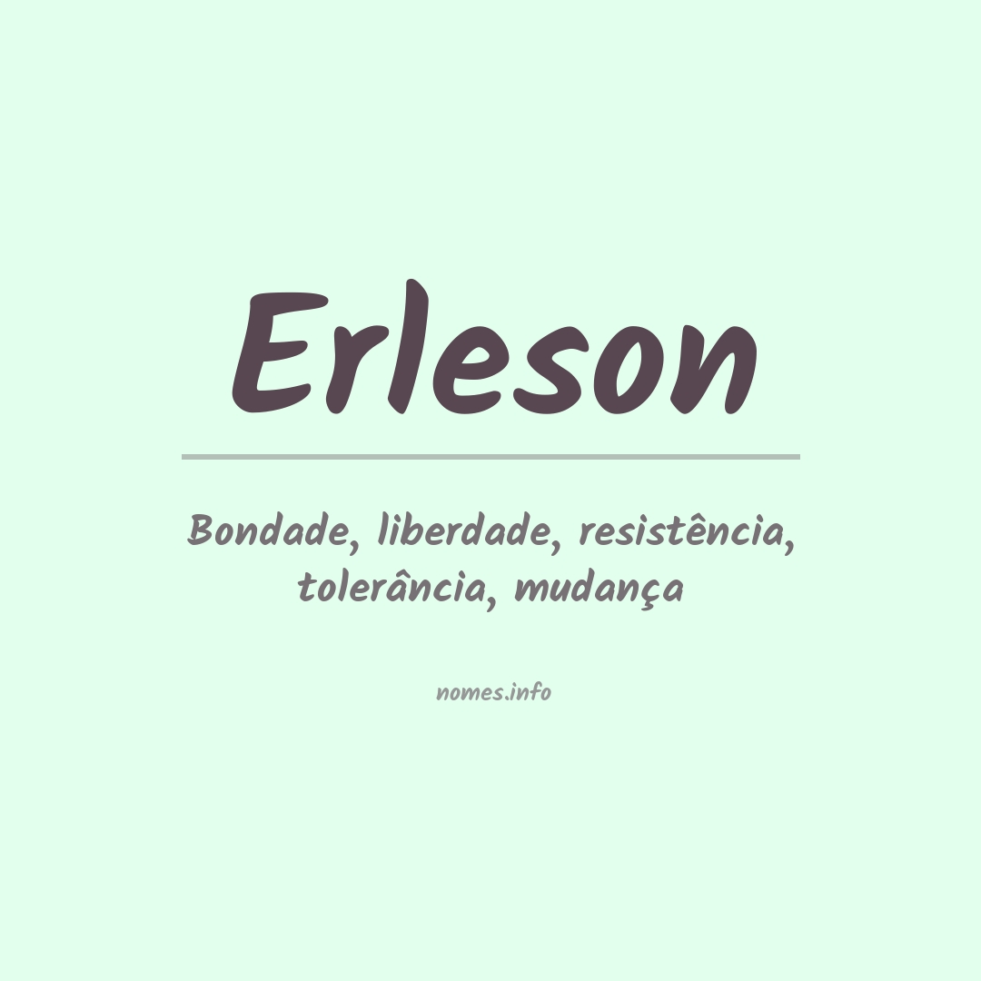 Significado do nome Erleson