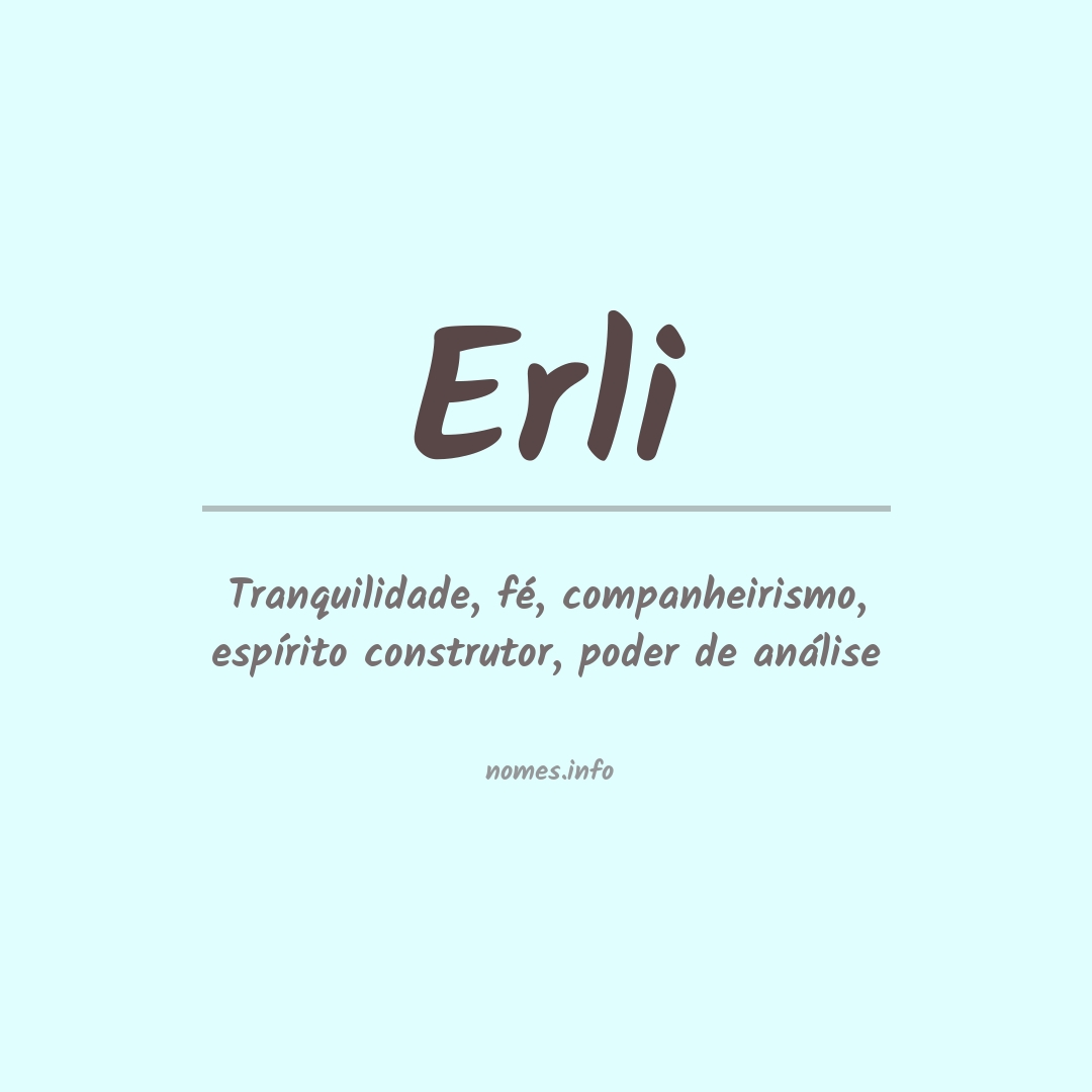 Significado do nome Erli