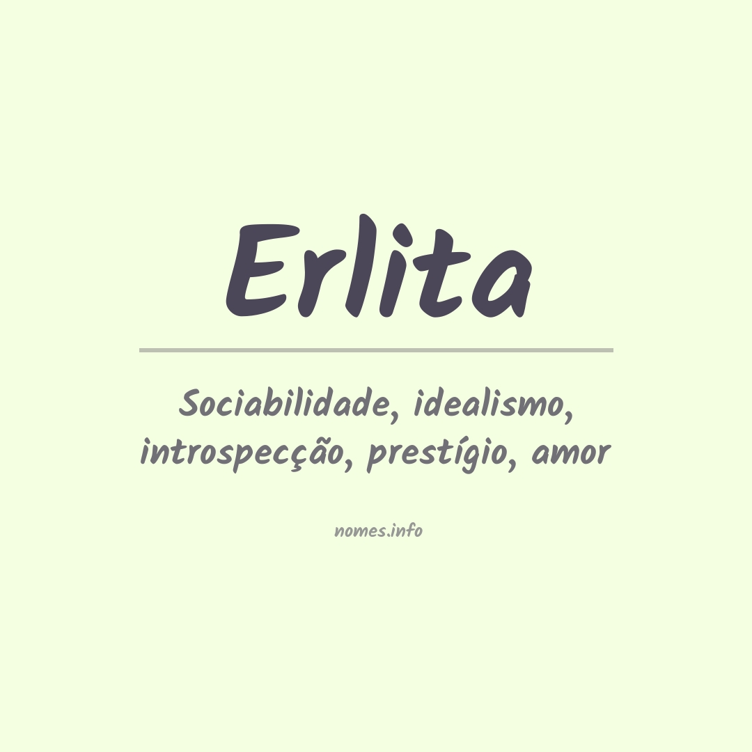 Significado do nome Erlita