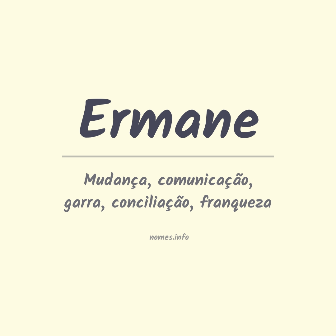 Significado do nome Ermane