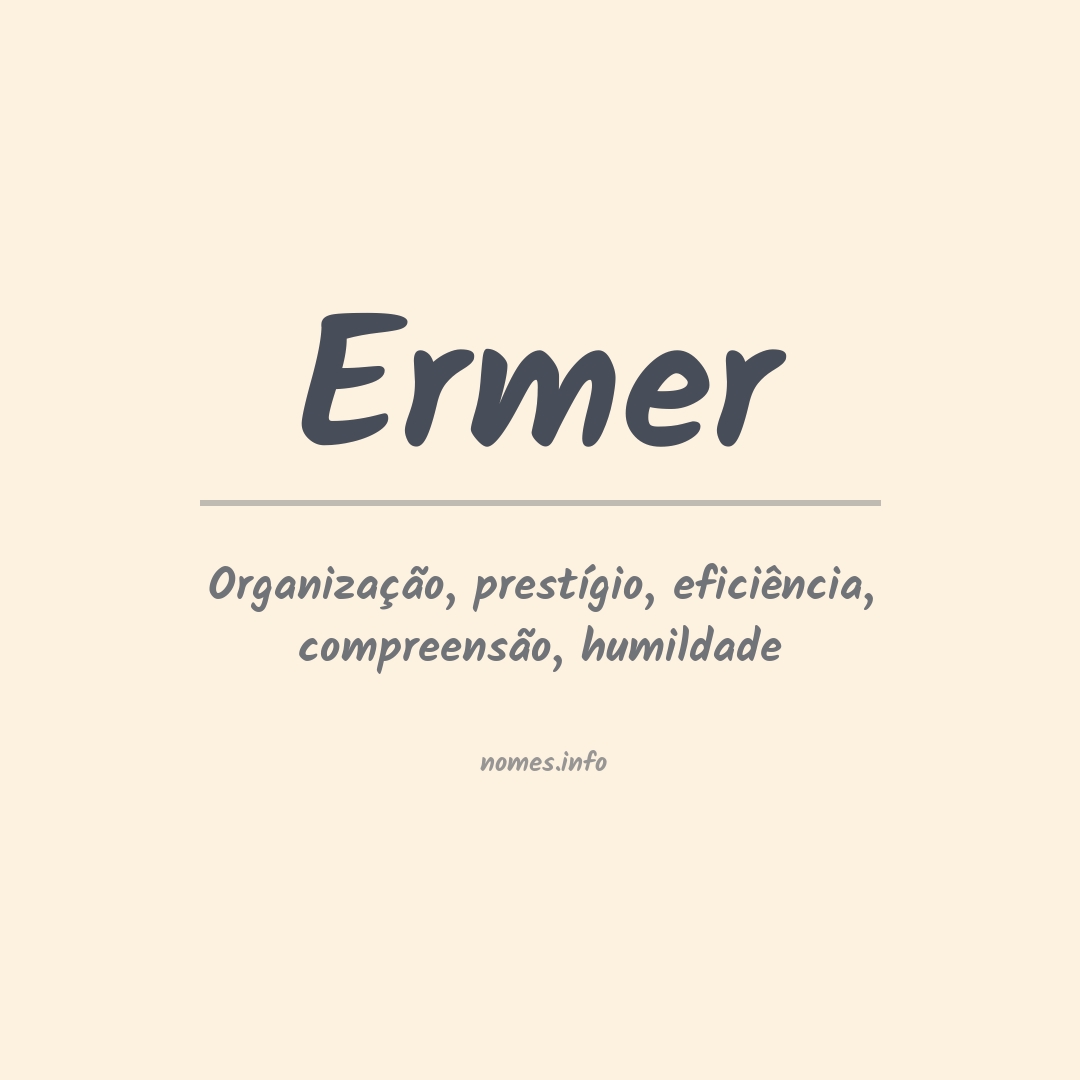 Significado do nome Ermer