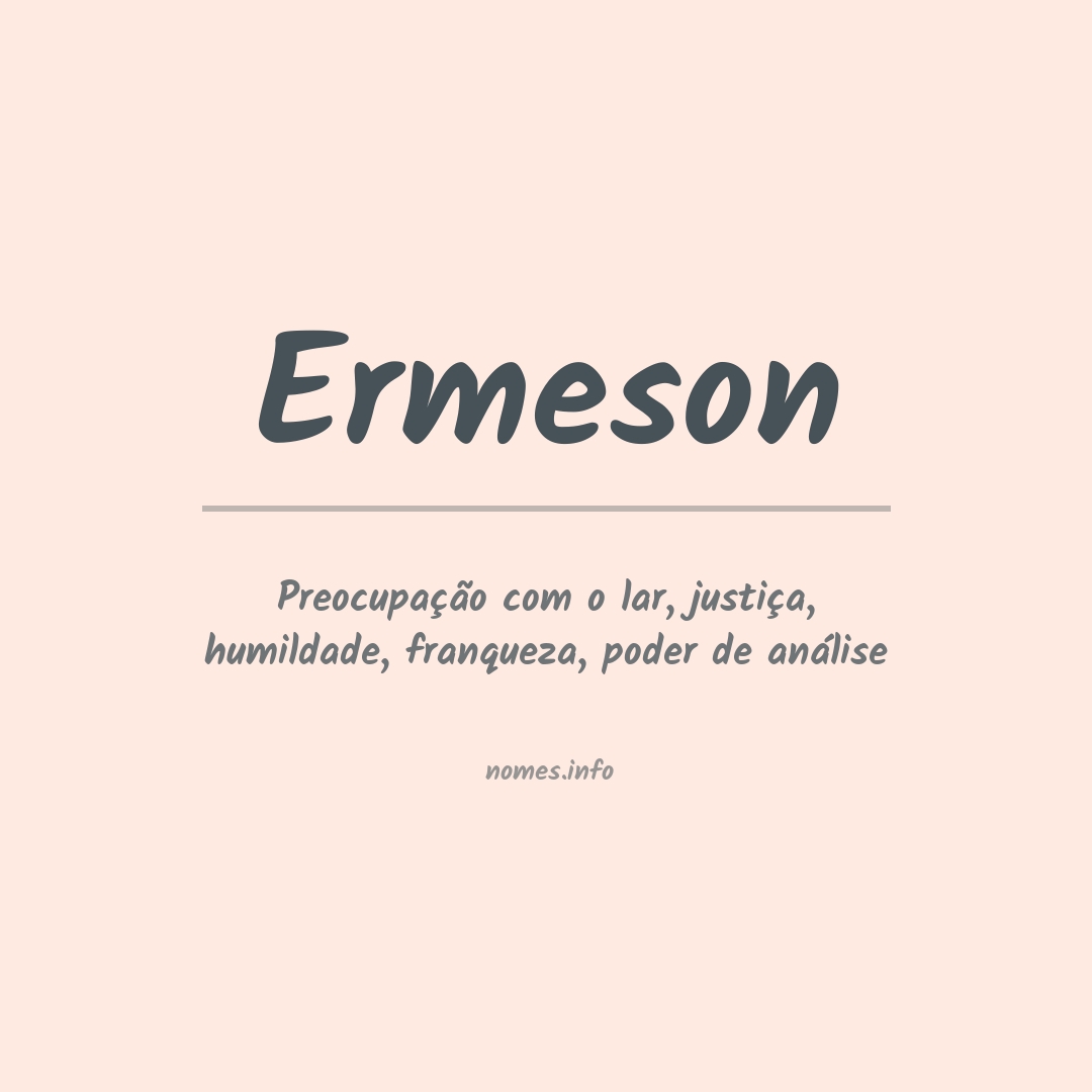 Significado do nome Ermeson