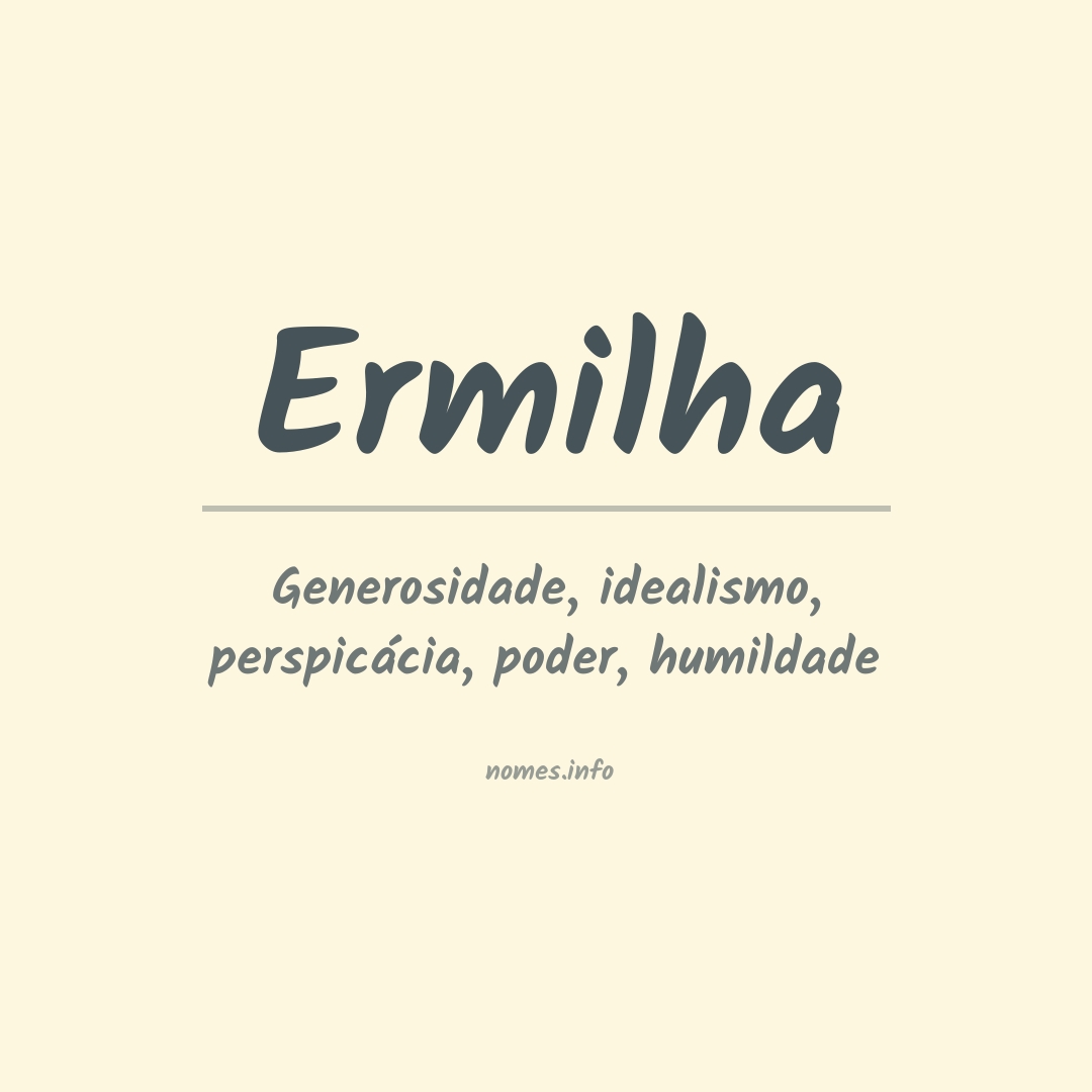 Significado do nome Ermilha