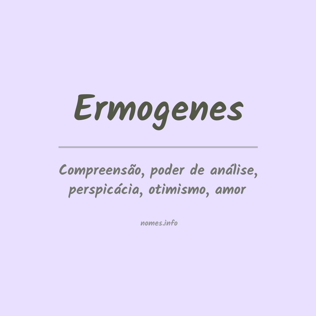 Significado do nome Ermogenes