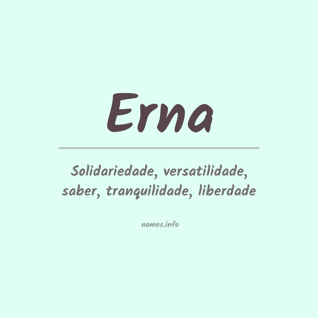 Significado do nome Erna