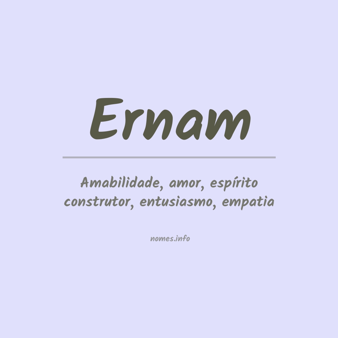 Significado do nome Ernam