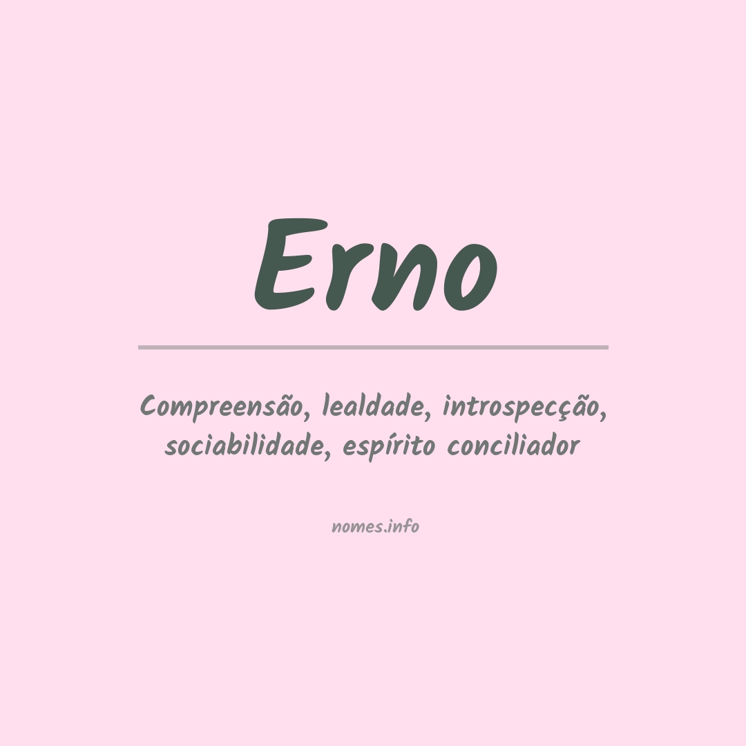 Significado do nome Erno