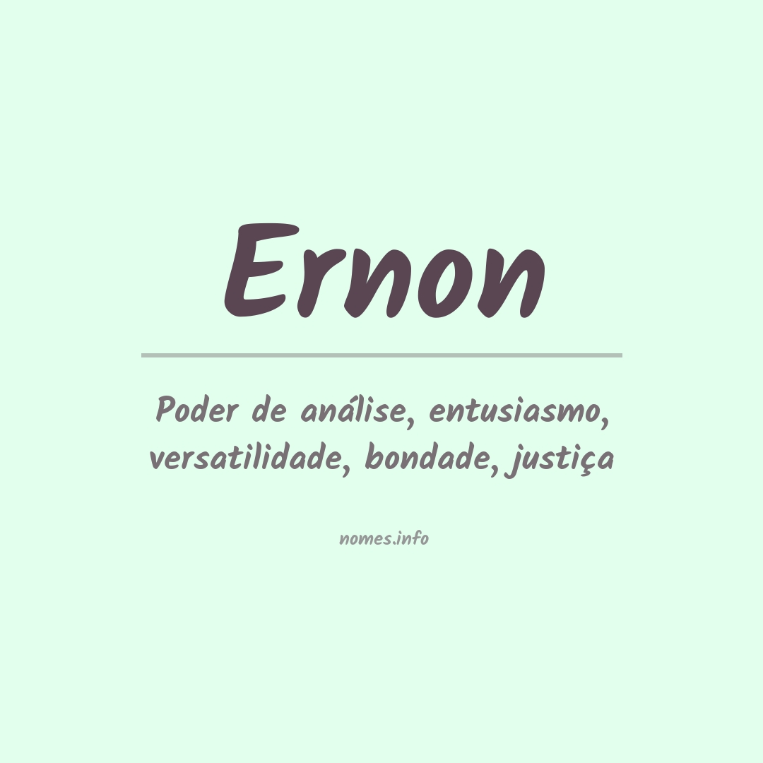 Significado do nome Ernon