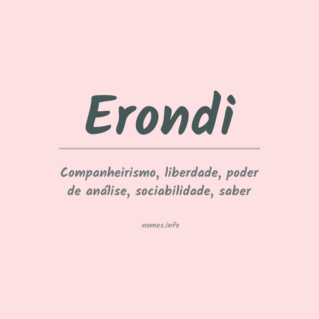 Significado do nome Erondi