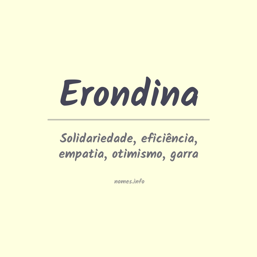 Significado do nome Erondina