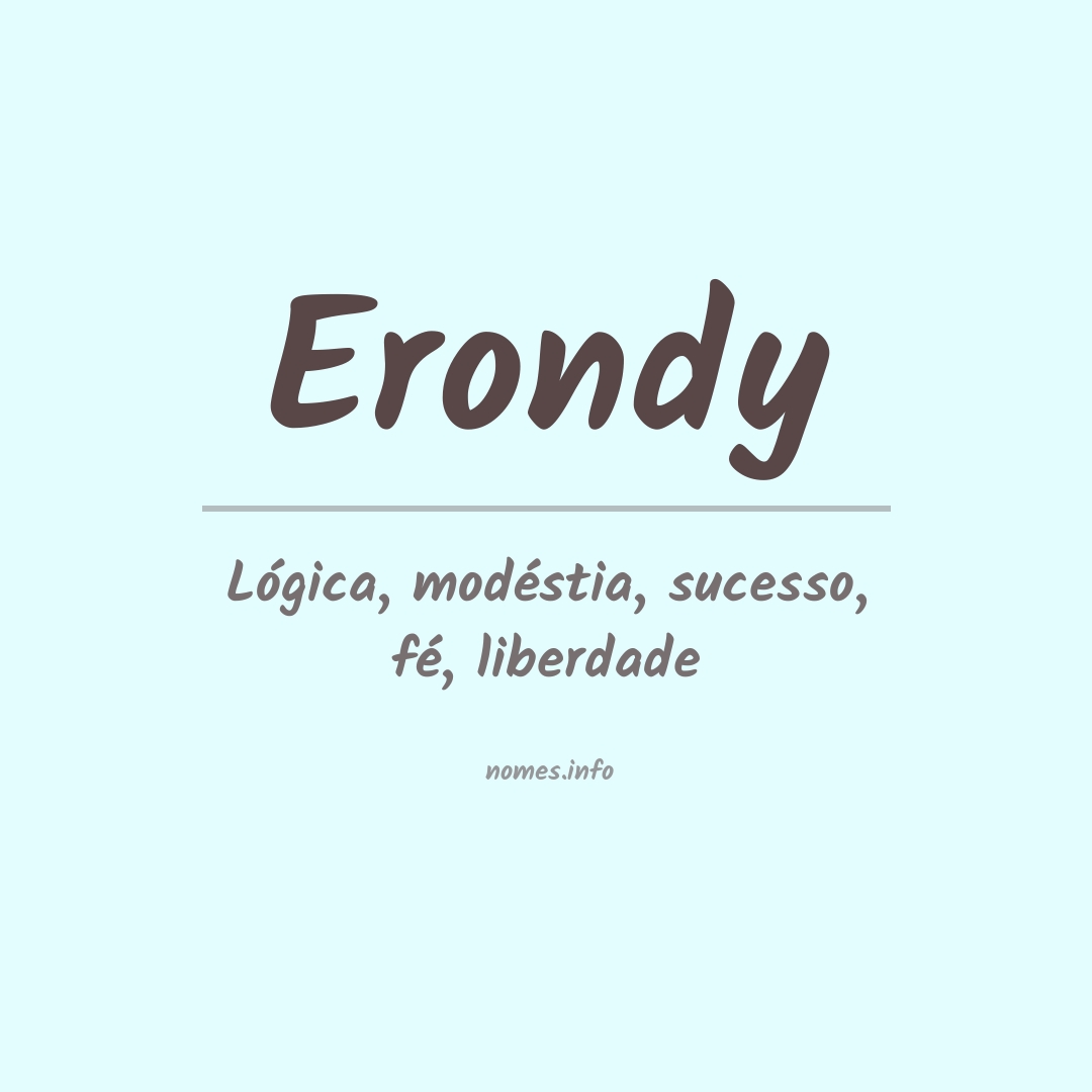 Significado do nome Erondy