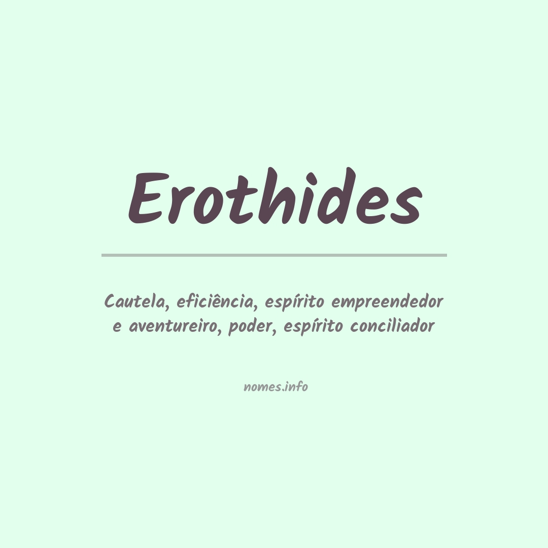Significado do nome Erothides
