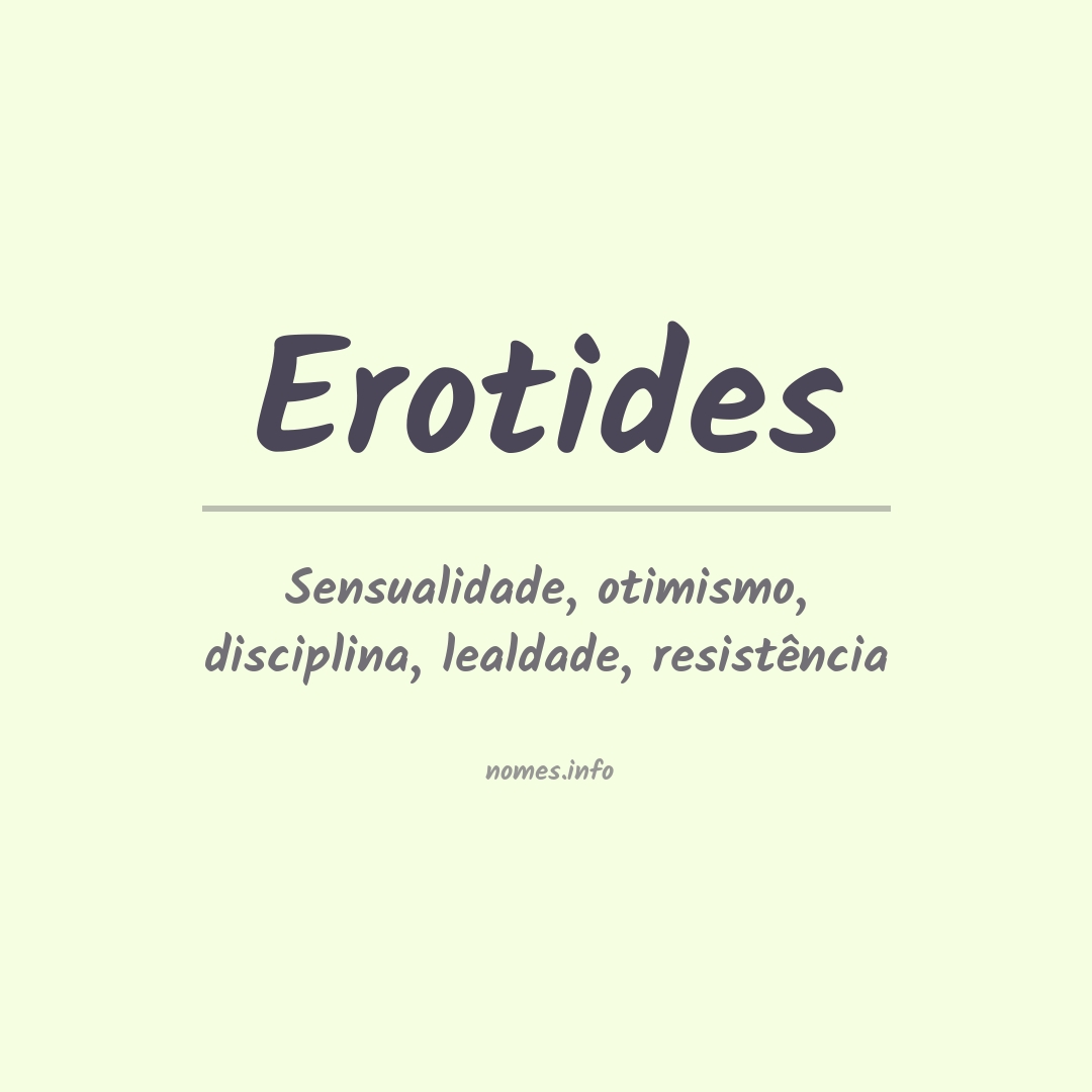Significado do nome Erotides