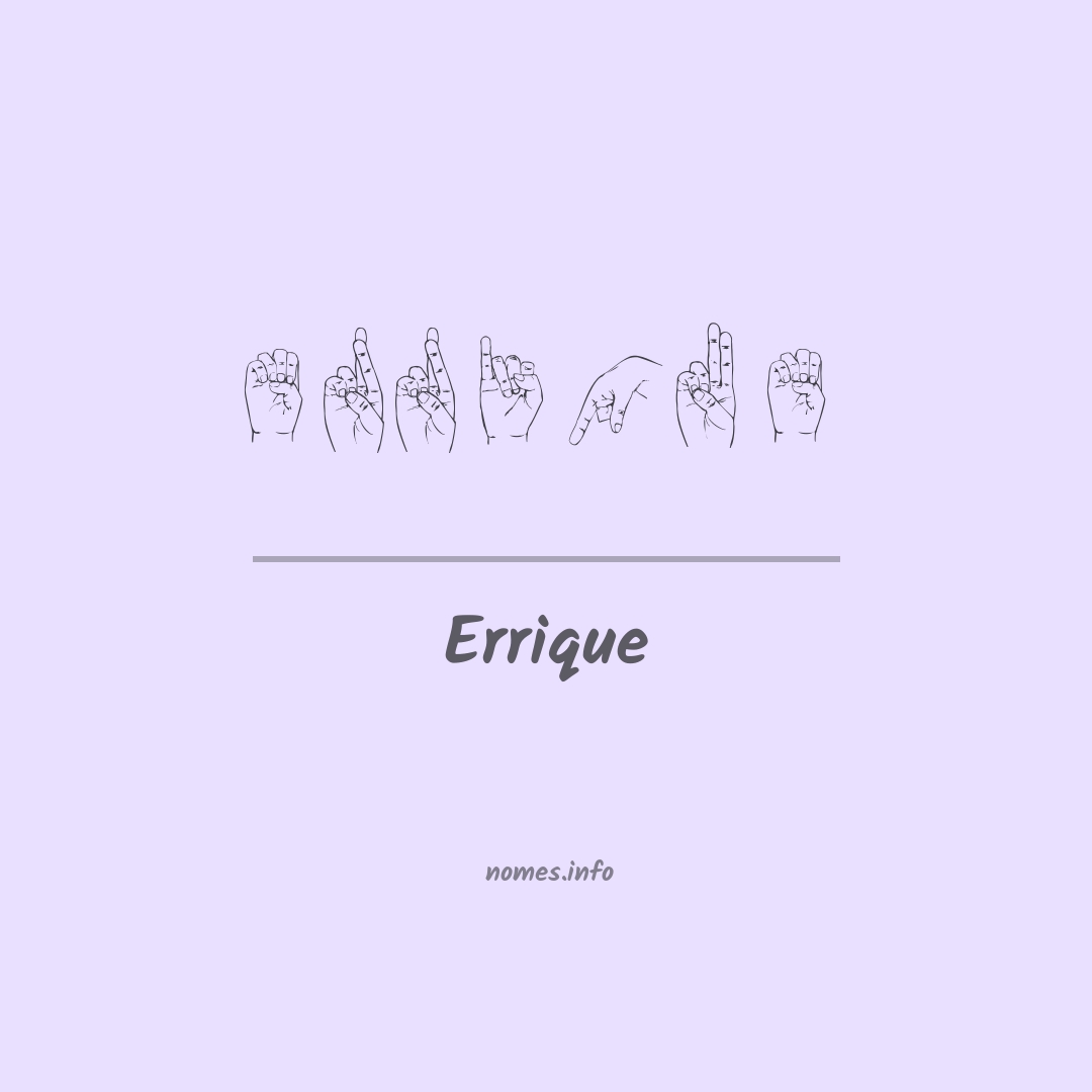 Errique em Libras